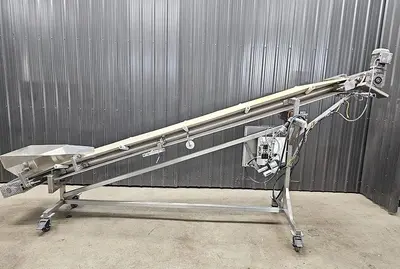 Used Belt Conveyor, 17’’ Wide X 166’’ Long, Pneumatic Side Shift 🔴 Liquidation Sale – All Offers Considered