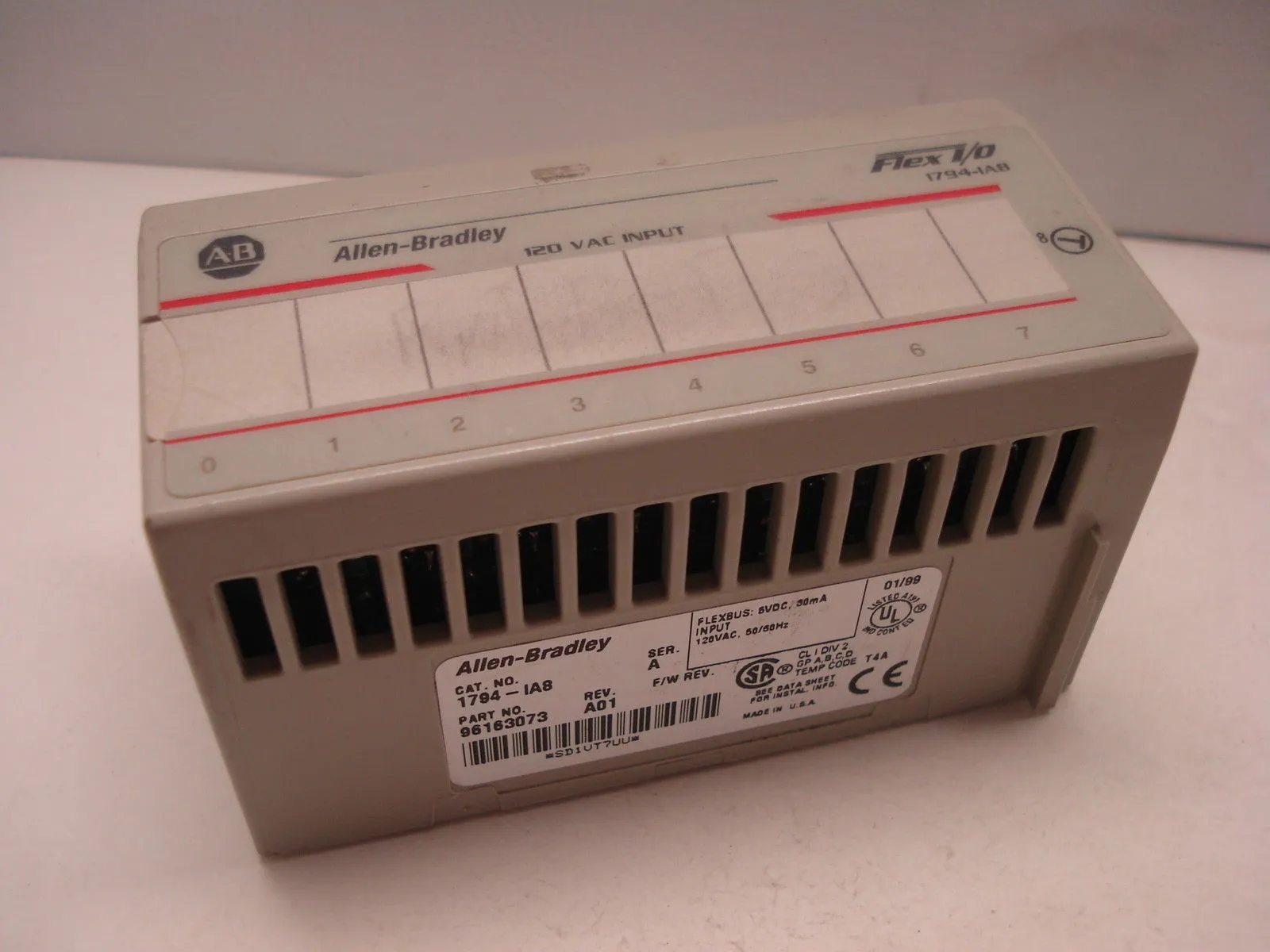 USED ALLEN BRADLEY 1794-IA8 INPUT MODULE 1794IA8