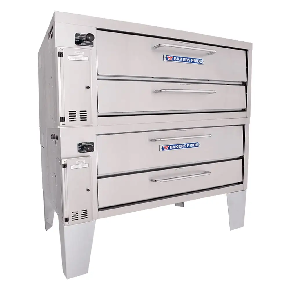 Bakers Pride 4152 Super Deck Floor Model Double Pizza Deck Oven - Natural Gas
