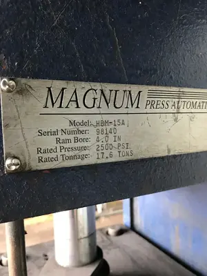 1998 MAGNUM HBM-15-A Hydraulic Press | Machine Tool Emporium (2)