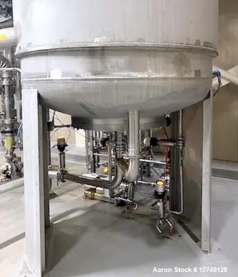 Used 304L Stainless Steel 1st Stage Crystallizer. 3000 Gallons Capacity