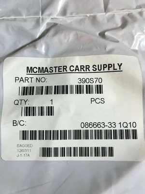 Lot of 6 McMASTER CARR SUPPLY O-RINGS PART NO. 390-S70