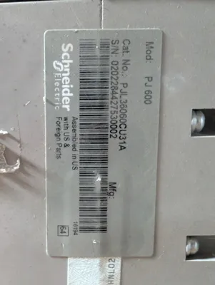 600A Schneider Electric PJL36060CU31A PowerPact Circuit Breaker PJ 600 600V Used