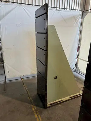 24" WIDE X 84" TALL X 48" DEEP T-SLOTTED ANGLE PLATE. STOCK # 0365024