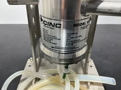CINC V02 annular centrifugal contactor, 316L SS.