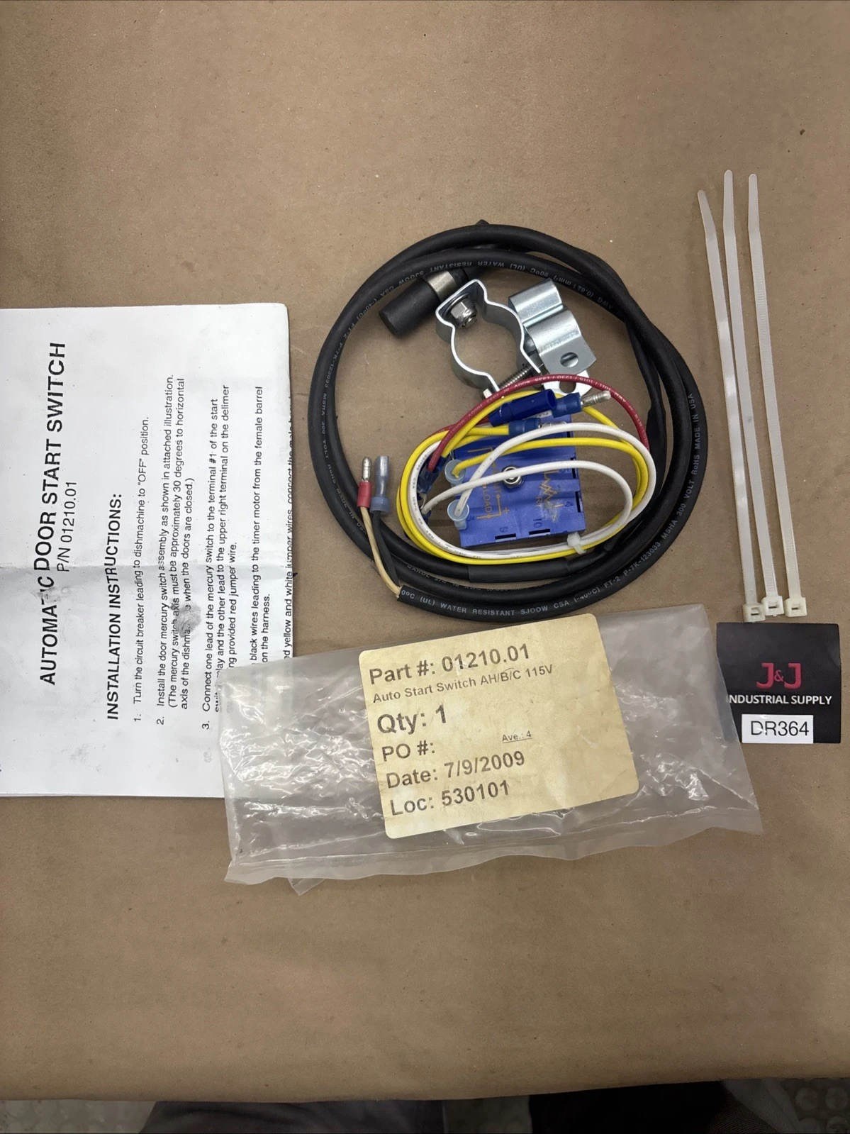 New Automatic Door Switch 01210.01 Full Wiring Harness Fast Shipping Warranty
