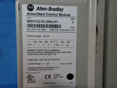 USED ALLENBRADLEY 280DF12Z10CGRW3P1