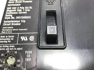 Westinghouse MCP0358CR – Motor Circuit Breaker Protector 600VAC 3Pole 7Amp