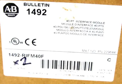 NEW ALLEN BRADLEY 1492-RIFM40F MODULE SERIES C 1492RIFM40F