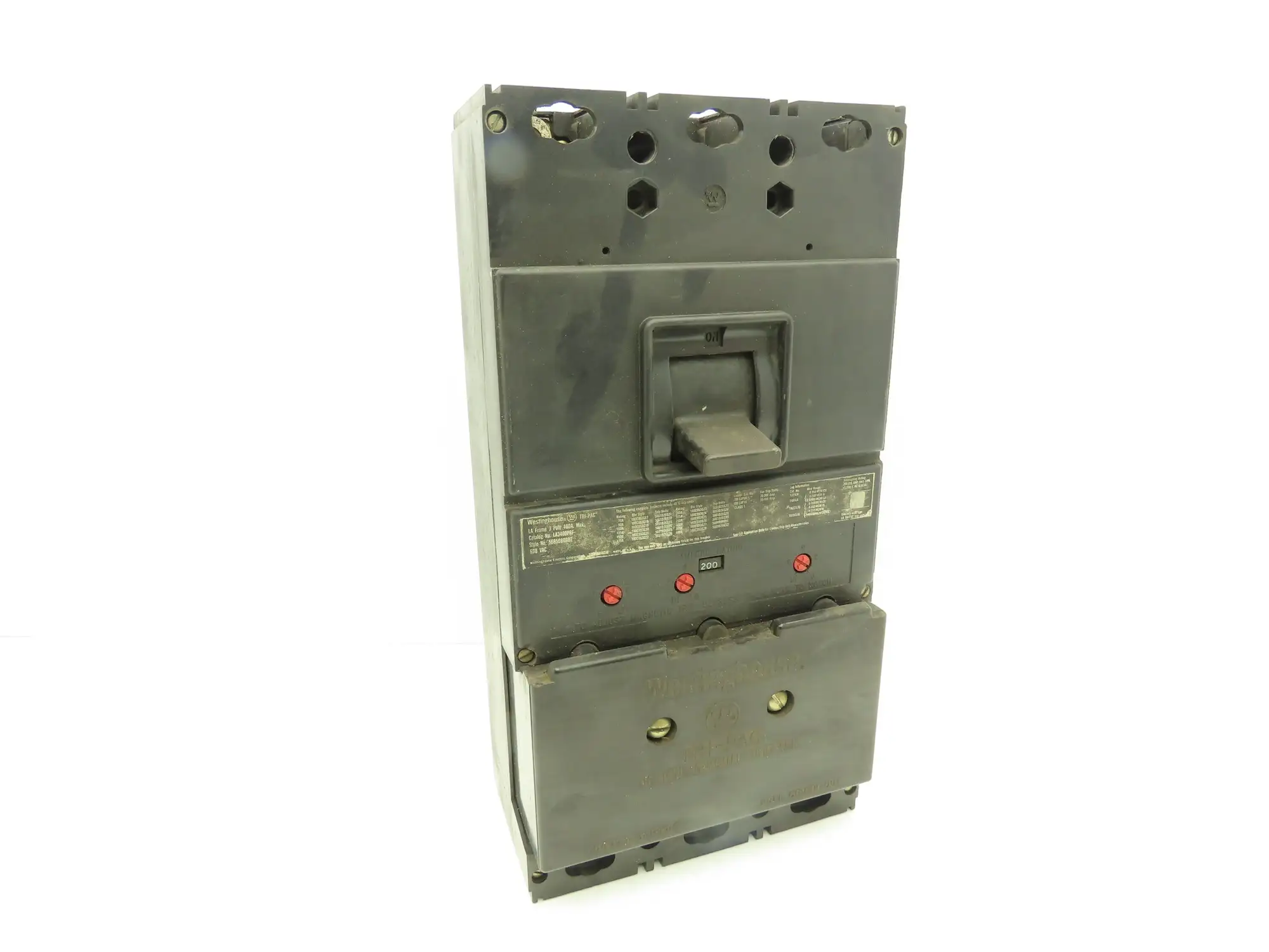 Westinghouse LA3400PRF Tri-Pac Circuit Breaker 3-Pole 400A 600VAC No Lugs