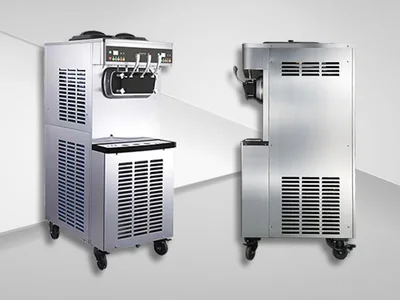 186-0006 Pasmo S520FAP2 Standing 2 Flavor Twist Ice Cream Dispenser Freezer