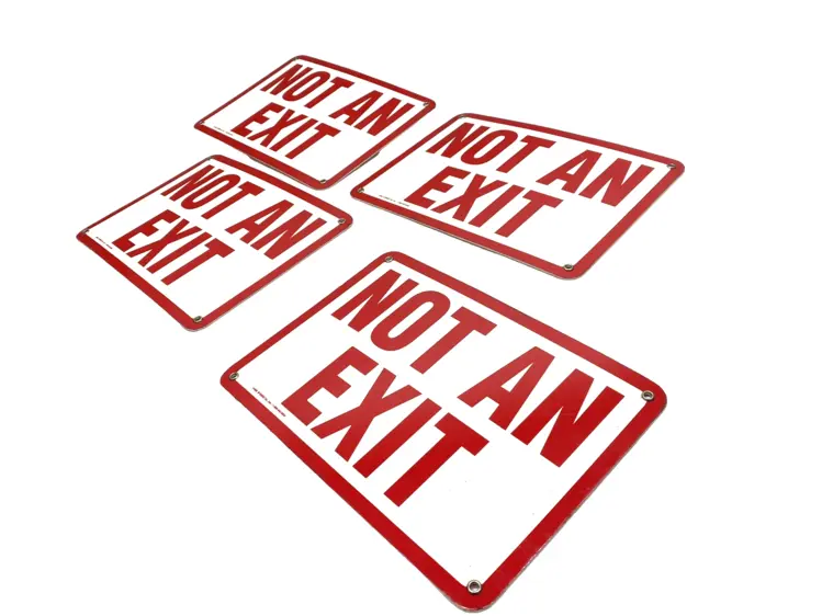 Used EMED Not An Exit Sign 10"X7" LOT OF 4 Safety Products (Other) Michigan US | Maverick Industrial Sales #1400585