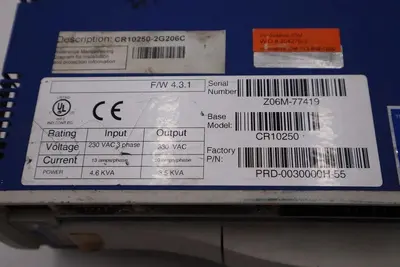 KOLLMORGEN CR10250/ CR10250-2G206C Servo Drive STOCK H1486