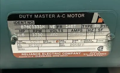 Used RELIANCE ELECTRIC B76C1331M Industrial Controls Ohio US | Surplus Asset Holdings #1242496