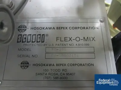 USED Schugi Schugi Flexomix Agglomerator, Model FX-100