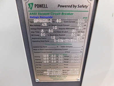 Used Powell NA Circuit Breakers Ohio US | Equipment Recovery Corp. #1330791