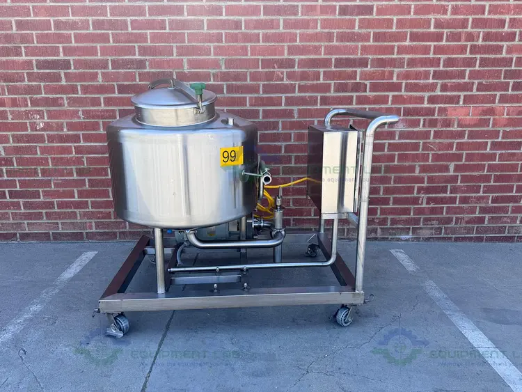 Used GEA 300 LITER RESERVOIR TANK W/ FRISTAM FPX742-205 CENTRIFUGAL PUMP, CONTROLLER Reactors | Equipment Lab #486740