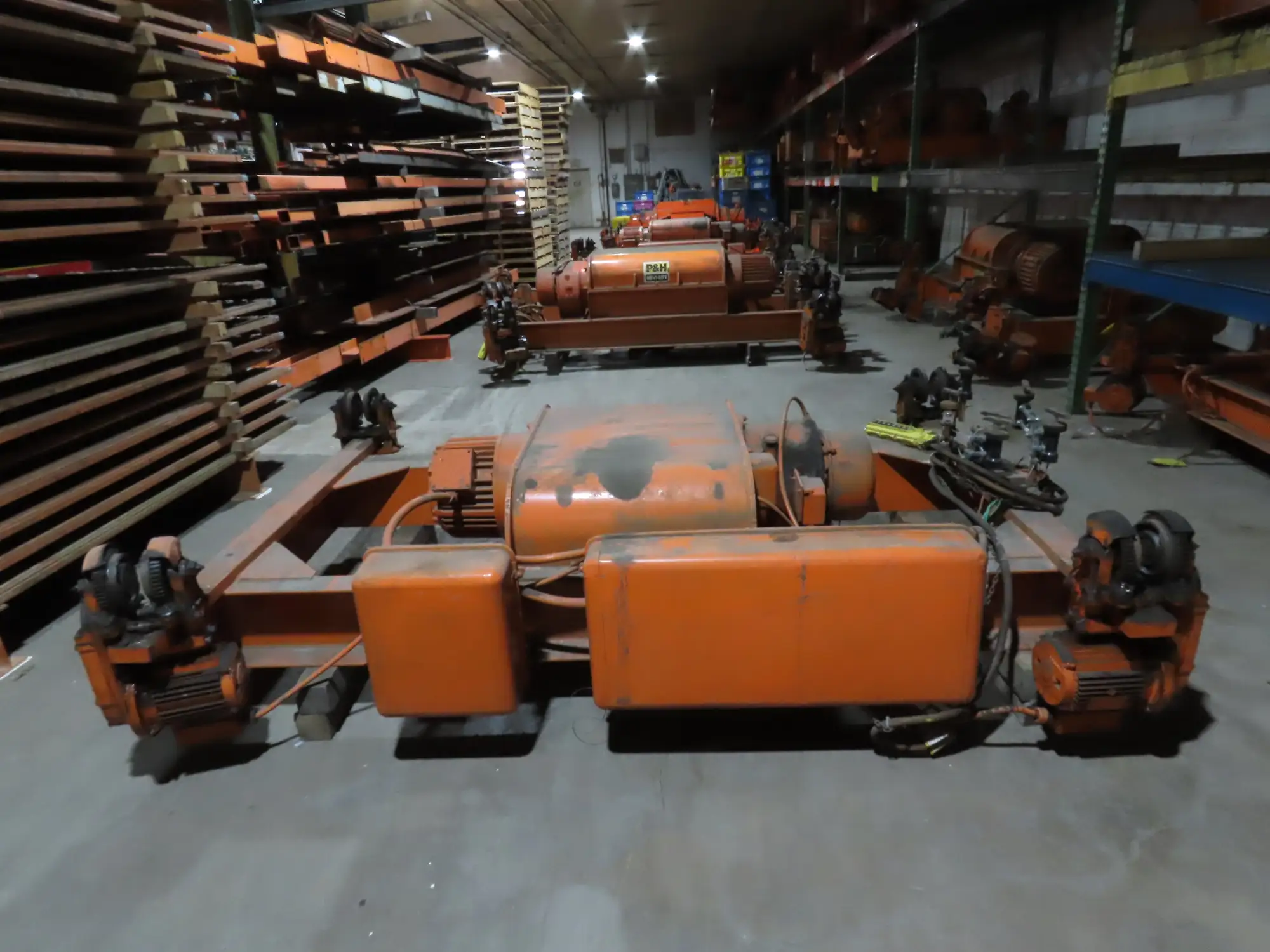 Cleveland Tramrail P&H 5 Ton Double Girder Underhung Bridge Crane Hoist 2-Speed