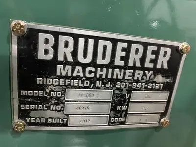 USED BRUDERER 18-260B