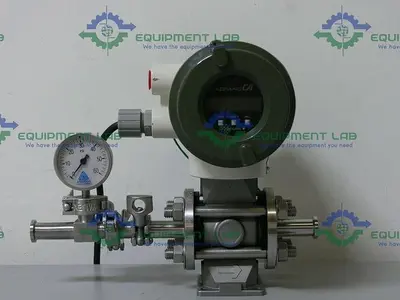 USED YOKOGAWA ADMAG CA CA115SN MAGNETIC FLOWMETER W/ 3/4" SANITARY FITTINGS & ANDERSON GAUGE