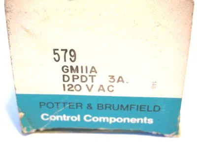 NEW POTTER & BRUMFIELD GM11A RELAY 120VAC