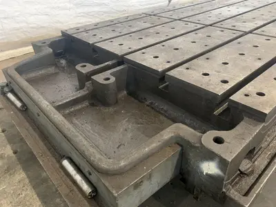 60" X 168" X 9" T-SLOTTED FLOOR PLATE. STOCK # 0416923