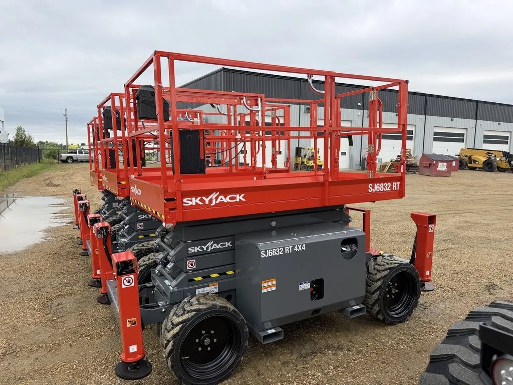 New | in-Stock 2026 SKYJACK SJ6832 RT ROUGH TERRAIN SCISSOR LIFT Scissor Lifters Alberta CA | Adcock Equipment #1417668