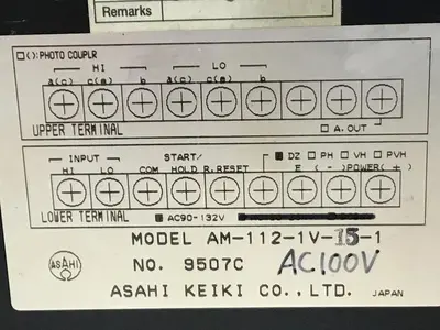 USED ASAHI KEIKI CO AM-112-1V-15-1