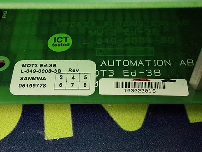 MYDATA L-049-0162 MOT3 L-049-0008-3B WITH L-019-049-6C PLATINUM CARD L-019-0710