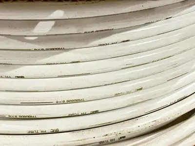 NEW SMC WHITE FLAME RETARDANT POLY TUBING 8MM OD 6MM ID