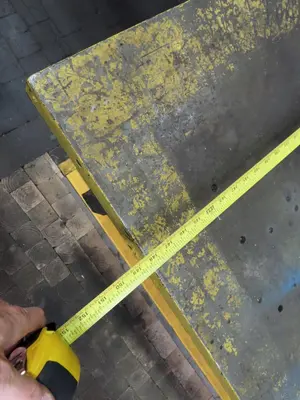 148" X 98" HEAVY DUTY STEEL LAYOUT WELDING SHOP TABLE: STOCK #23565