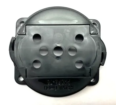 USED REIKU ROTARY FLANGE SEAL FITTING 7-HOLE 70MM BLACK POLYAMIDE