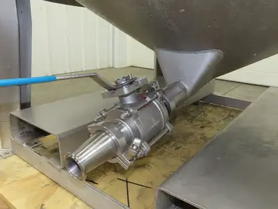 Mobile Stainless Steel Mixing Vessel 136 Gallon Tank Food Grade Sanitary Drain
