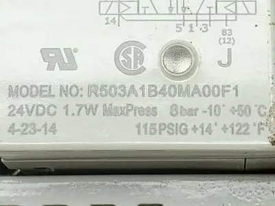 Numatics 8503AV3F300VMUF Valve Assembly R503A1B40MA00F1 P580AEPT1010A00