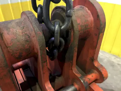 20,000 LB 10 TON BUSHMAN  MODEL #6107 DOUBLE RIM VERTICAL COIL LIFTING TONG SCISSOR TYPE COIL LIFT, NEW 2007: STOCK #15814