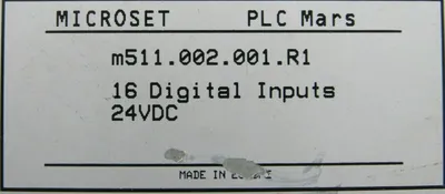 NEW MARS MICROSET M511.002.001.R1 INPUT MODULE M511002001R1