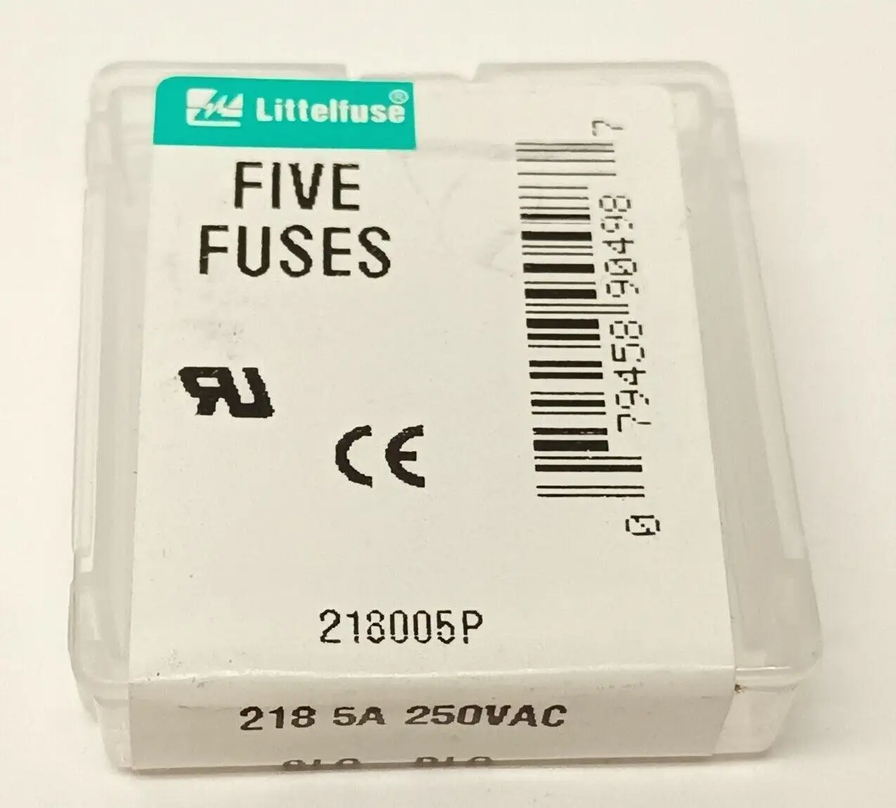 New | in-Stock Littelfuse Slo-Blo Fuse 5A 250VAC PKG OF 5 Fuses Michigan US | Maverick Industrial Sales #1398264