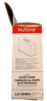 NuTone |  Doorbell, High Gloss White Wood
