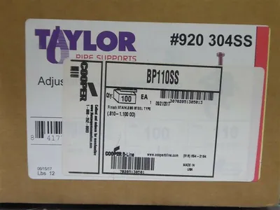 Box of 100 Cooper BP100SS Stainless Steel B-Line P Clamps .810" to 1.100" New NIB