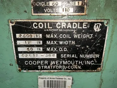 Used COOPER WEYMOUTH INC _UNKNOWN_ Coil Cradles Ohio US | HGR 24 #1539839