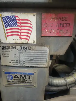 Used 2002 HEM V100LM-3 Vertical Band Saws Illinois US | Aucto #1418300