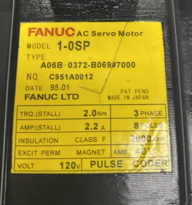 Used FANUC 1-0SP Servo Motors Ohio US | Surplus Asset Holdings #1188602