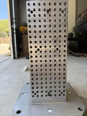 Aluminum Tombstone 16 by 16 inch square base.  21.5" tall  8" Square sides