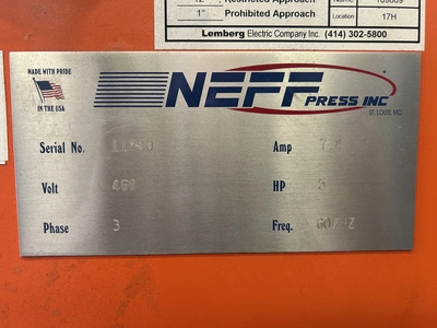Used 2004 NEFF NEFF D15-5M PRESS C-Frame Presses Tennessee US | Alma Machinery #1327038