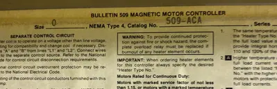 New | in-Stock ALLEN-BRADLEY 509ACA Motors (misc) | Surplus Asset Holdings #1204743