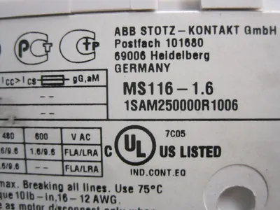 NEW ABB MS116-1.6 STARTER MS11616