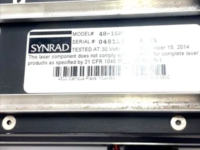 USED SYNRAD 9.3ΜM CO2 LASER 30W AIR COOLED INDUSTRIAL MARKING