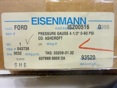 NEW ASHCROFT GAUGE697