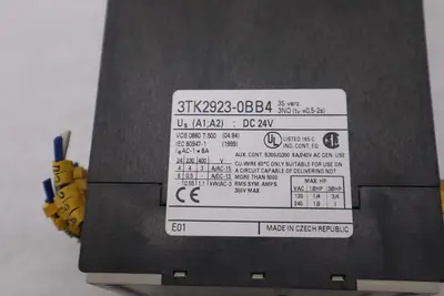 SIEMENS 3TK2923-0BB4 CONTACTOR 24 VDC FREE SHIPPING USED UNIT STOCK 5267