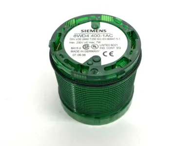 Used Siemens Green Steady Stack Light 70mm 230V Lighting Michigan US | Maverick Industrial Sales #1401936